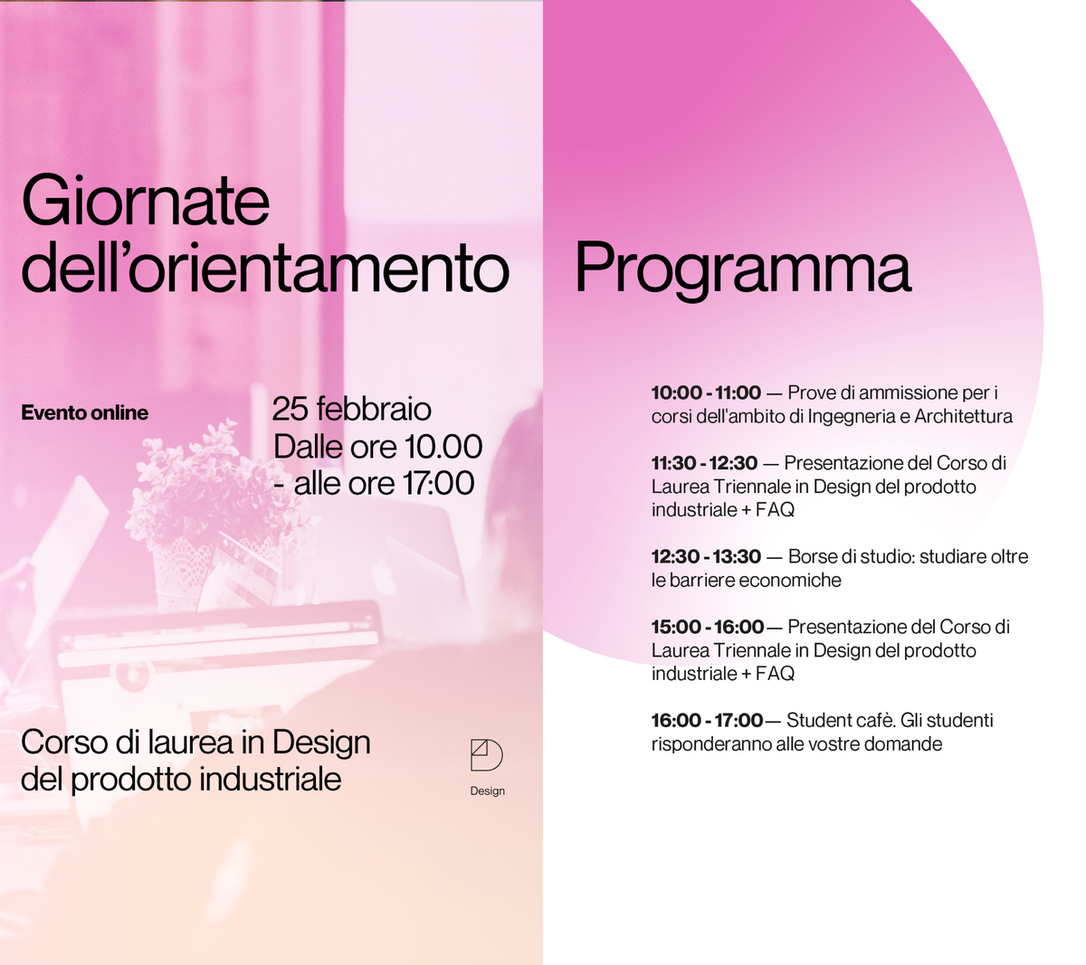 Immagine con data dell'evento: 25 Febbraio 2025, evento online dalle ore 10 alle ore 17