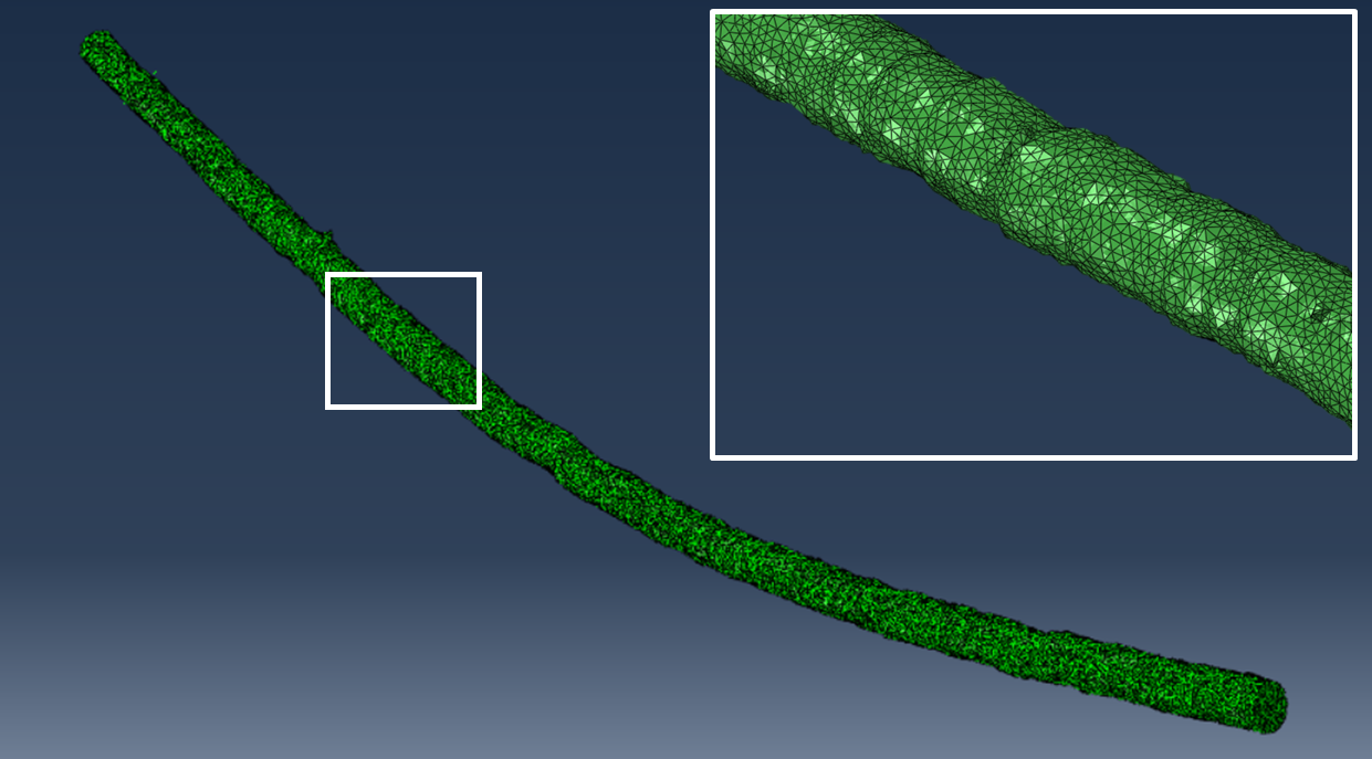 Digital twin model of WAAM bar