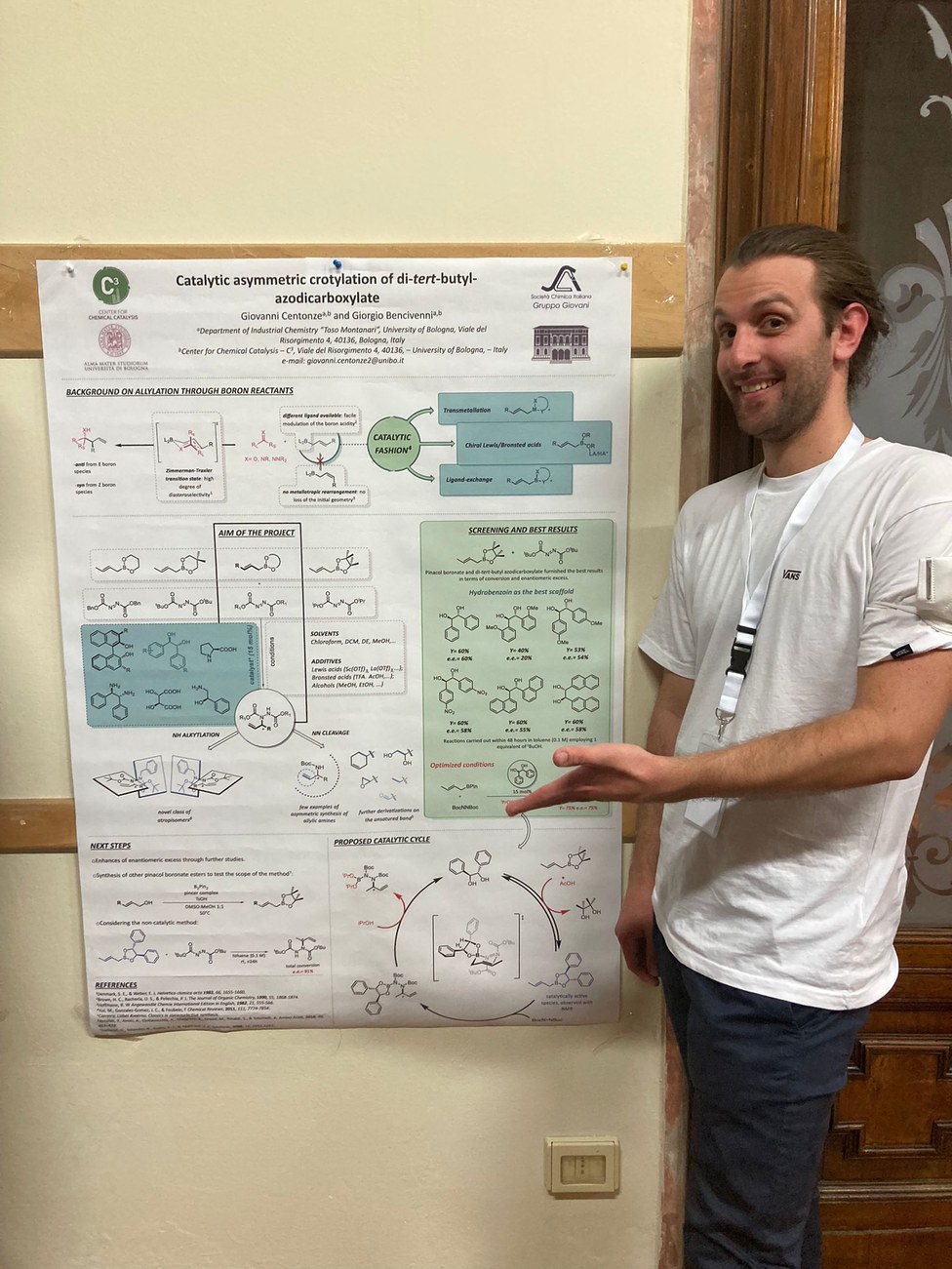 Giovanni and his poster session in Gargnano