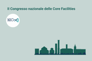 Panorama di Bologna (colli e chiesa) con banner congresso e logo NICo