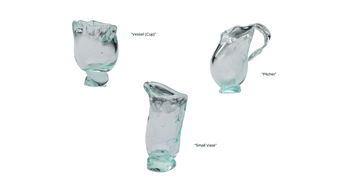 esempio di vasi irregolari ed imperfetti realizzati durante le prime sperimentazioni dello Studio Glass movement e durante i workshop di Littleton. Chiara Veccia per CanadaUsa