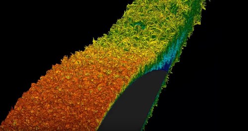 Flow visualization of a turbulent boundary layer, courtesy of  KTH