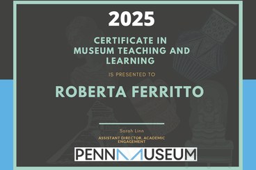 Dr. Ferritto discussing Roman house reconstruction