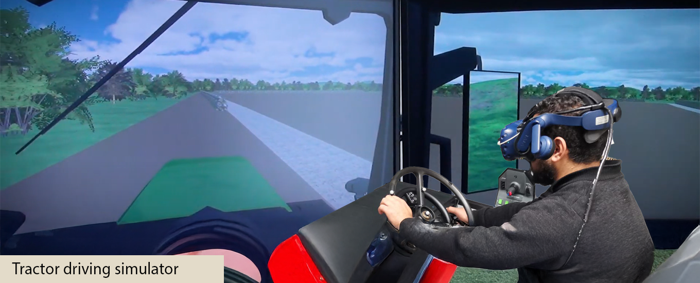 Tractor driving simulator