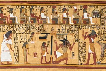 The Papyrus of Ani (TM 134357 ) is one of the most impressive examples of the so-called Book of the Dead, a kind of guide to help deceased in the afterlife. It was acquired by the egyptologist Budge in the late nineteenth century and sold to the British Museum, where it is still kept today. Dated to the 19th Dynasty and written in cursive hieroglyphs for the scribe Ani, it is particularly well-known for its colorful illustrations and its size (over 23 metres long, now cut in 37 sheets). da Trismegistos Gallery: https://www.trismegistos.org/index_gallery.php?tex_id=134357