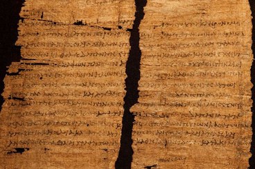 Papyrus document containing signature of Cleopatra VII of Egypt