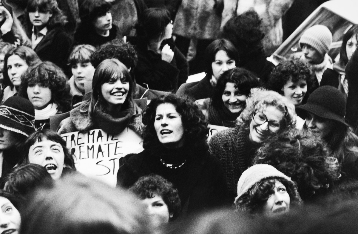 Liliana Barchiesi, Protests at the Mangiagalli Gynecological Clinic in Milan, January 1978. Courtesy Liliana Barchiesi