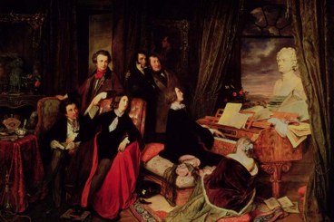 Josef Danhauser : Liszt al Pianoforte, 1840