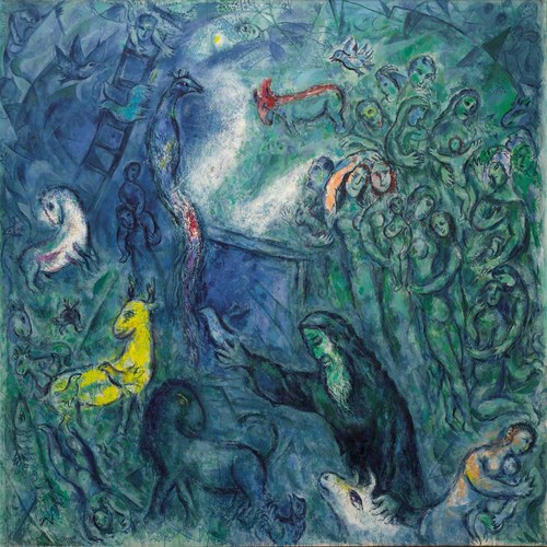 Marc Chagall L'Arche de Noé 1961-66, huile sur toile, 236 x 234 cm  Musée national Marc Chagall, Nice  Photo © RMN-Grand Palais (musée Marc Chagall) - Gérard Blot © Adagp, Paris, 2020