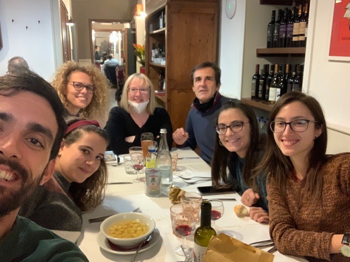 During Bolognese cuisine tasting with our visiting PostDoc fellow Hana Dostalova from the Institute of Microbiology of Prague - Sept2021