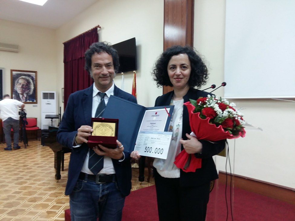 Belisa Muka e Giuseppe Lepore al termine della premiazione