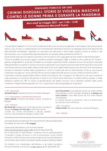 Locandina con immagine simbolica di tipi diversi di calzature in rosso e descrizione degli interventi