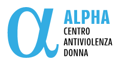 Logo con alfa disegnata del Centro antiviolenza donna Alpha di Chieti