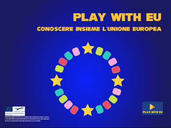 Cover of the booklet "Play with Eu. Conoscere insieme l’Unione europea"