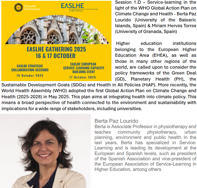 E-CLIC in dialogo con il service learning su Health & Climate change
