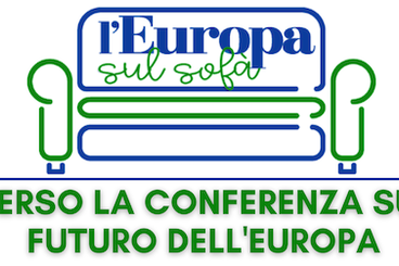 logo del ciclo L'Europa sul sofà - verso la Conferenza sul futuro dell'Europa