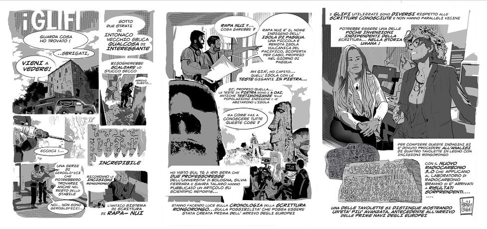 Rongorongo comic strip