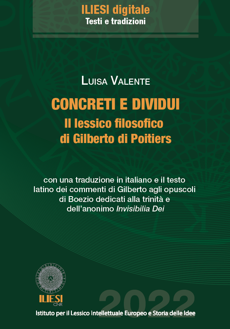Concreti e dividui. Il lessico filosofico di Gilberto di Poitiers