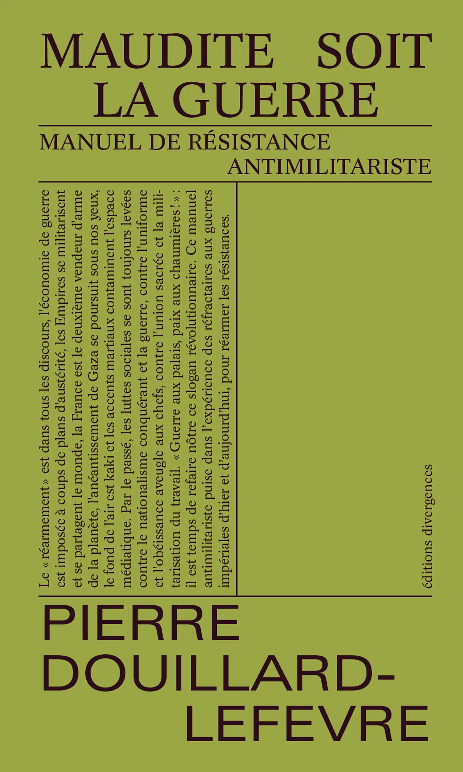 MAUDITE SOIT LA GUERRE