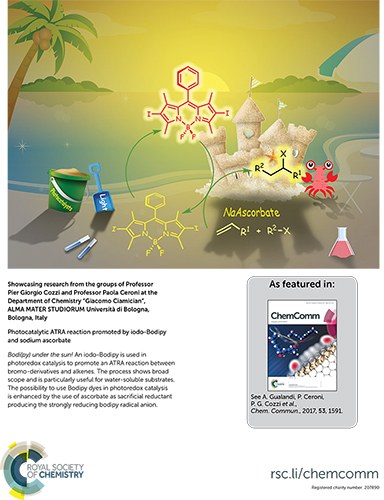 Photocatalytic ATRA reaction promoted by iodo-Bodipy and sodium ascorbate