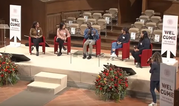 Our Student Ambassadors on the stage