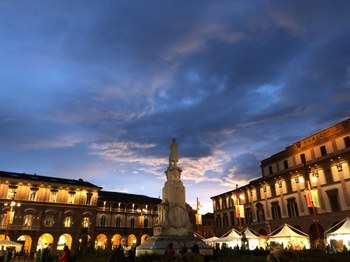 Piazza Saffi, Forlì, at sunset