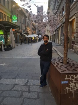 Sharafat in the streets of Bologna