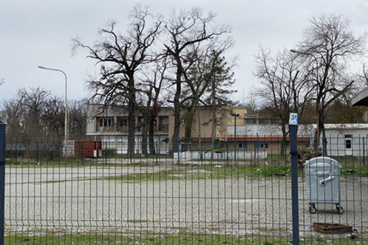 A view of the empty Adaševci Reception center, near the highway leading to Belgrade