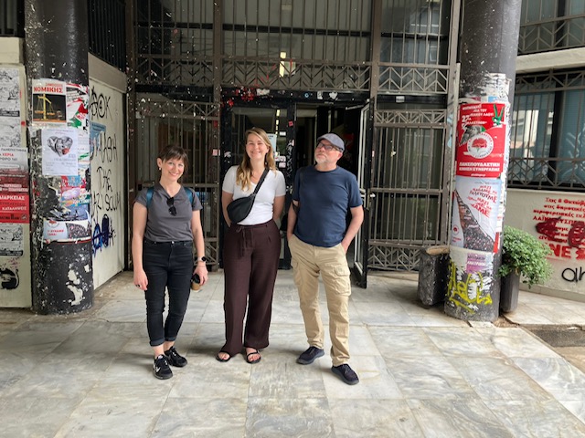 TheGame researchers Vasiliki, Alexandra, and Claudio at Aristotle University